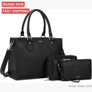 Medium Leather Tote Bag with Crossbody Strap, Shoulder Satchel Purse